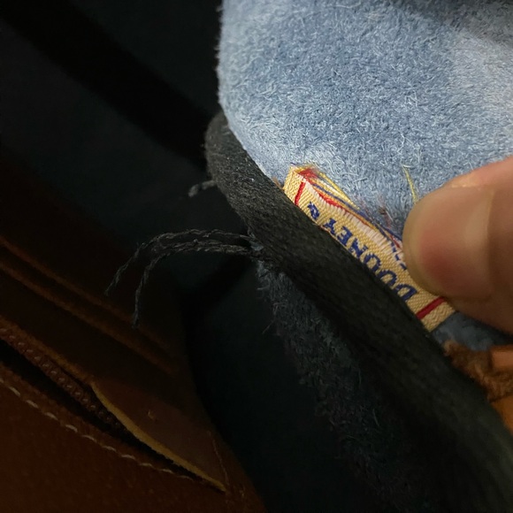 Vintage Dooney & Bourke French Blue Satchel Pebbled AWL All Weather Leather R28? - Picture 15 of 15